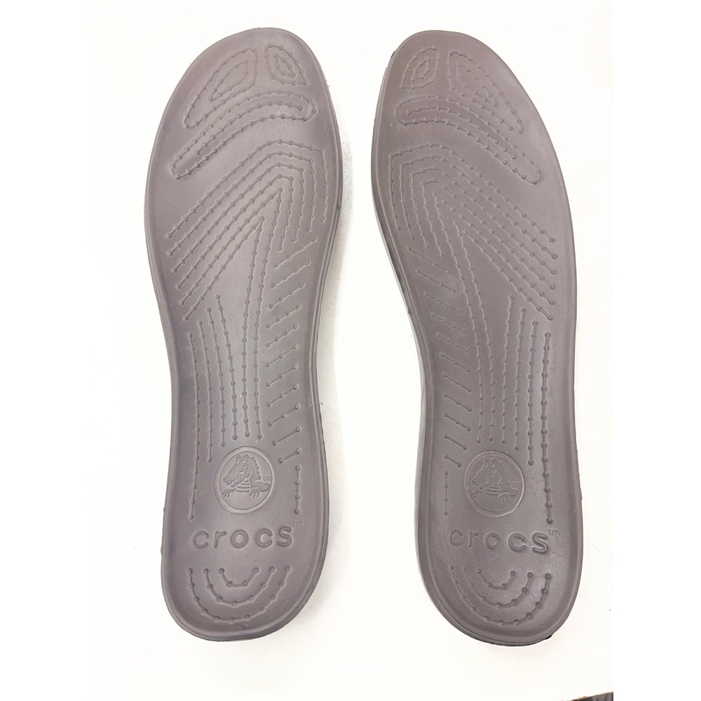 Crocs Santa Cruz Replacement Insoles Mens 13 Brown Croslite Footbed MS13A E-7637